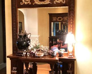 #1 - $500.00 each - Neoclassical style mirror/console (2) available 107Tx62Wx20D