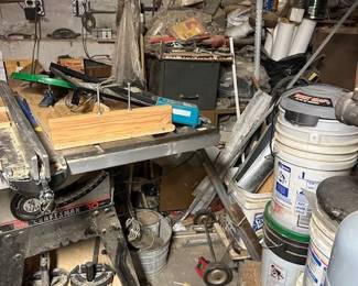 TOOLS, WORK BENCH, SAW