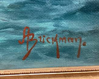 SIGNED ALEX BRICKMAN OIL ON CANVAS SEASC