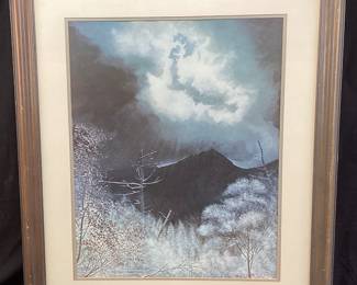 1978 SIGNED LARRY DODSON #637/1500, WINTER AT CHIMNEY TOPS FRAMED PRINT