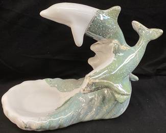 1998 HAEGER DOLPHINS FIGURAL STATUE