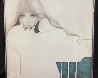 CHRISTINE ROASMOND ‘’BLUE ICE’’ LITHOGRAPH