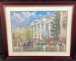 SIGNED KAMIL KUBIK, THE GREENBRIER HOTEL FRAMED