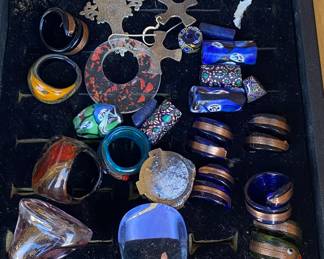 Vintage Murano Glass Rings