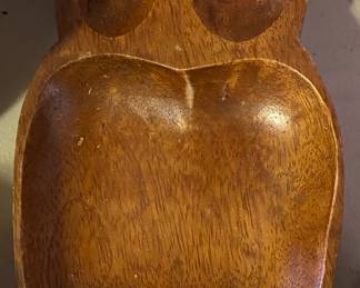 Wooden Owl Bowl