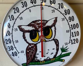 Vintage Owl Thermometer