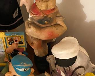 Old Chalkware Popeye