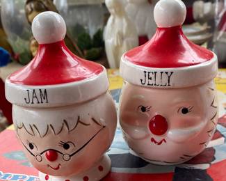 Pixie Mr. and Mrs. Claus Jam and Jelly Holders
