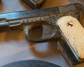 Vintage Metal Army 45 Toy Pistol