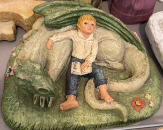 Arthur and Dragon Sculpture