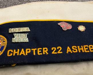 Asheboro, N.C. VFW Hat with Assorted Insignia