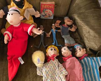 Popeye Hand Puppets and Bendies