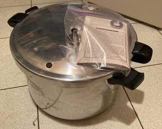 There are at least five pressure cookers for sale.