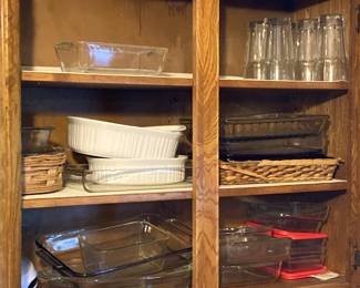 Cabinet full of kitchen accessories 
