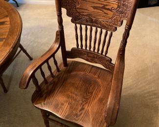 A close up one of the chairs 