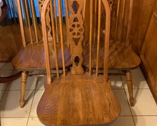 One of the dining table chairs 