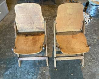 We have several antique folding chairs