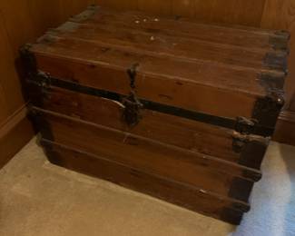 We have a wonderful old wooden trunk in great condition.