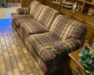 There’s a  sturdy comfortable sofa with a matching loveseat.