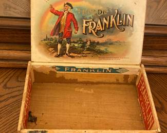 There are several old cigar boxes in the sale.