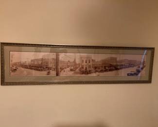 The most incredible panoramic photo of downtown Corsicana, shot in  what appears to be the twenties or thirties.