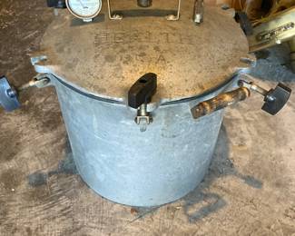 One of several pressure cookers