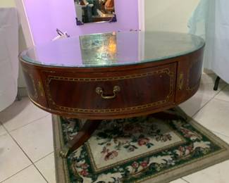 Vintage front of drum coffee table