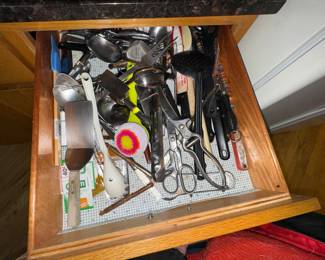 Lots of kitchen utensils