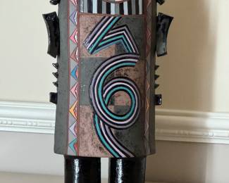 LOUIS MENDEZ 1929-2012 Pottery Figural Sculpture very cool! Abstract Ceramic pottery