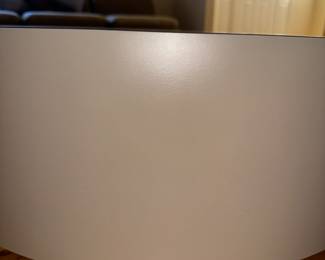 Back of coffee table on casters