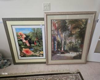 2 larger framed Artworks
