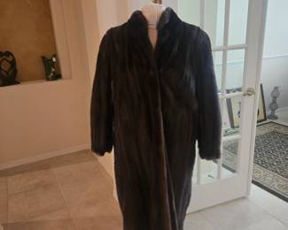 Full length fur coat