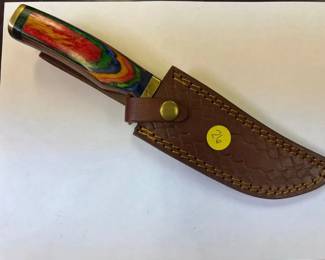DAMASCUS STEEL KNIFE WITH SHEATH
