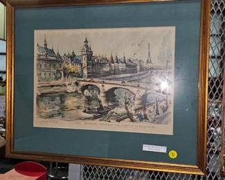 FRAMED PICTURE DECOR OF PARIS FRANCE