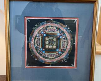 Framed Tibetan mandala