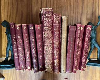 Antique leatherbound books
