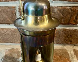 Antique nautical brass oil lantern