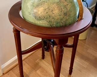 Better Homes globe on wood stand