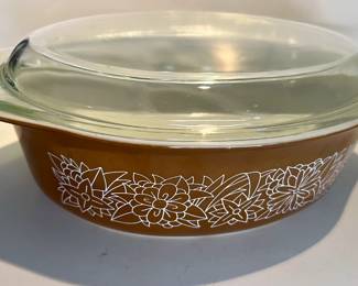 Pyrex "Woodland" covered casserole