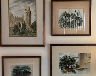 Framed prints signed by Leggett