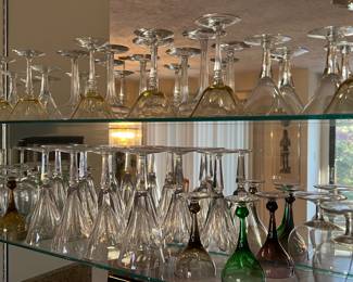 Assorted stemware