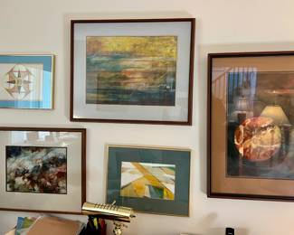 Framed abstract artwork