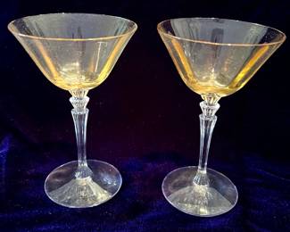 Fostoria yellow bowl stemware