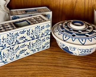 Delft porcelain items from Holland