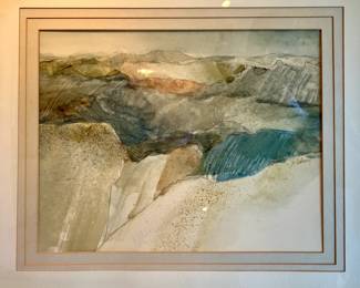 Framed watercolor signed by D. Galloway