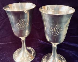Gorham sterling silver goblets (7 total)