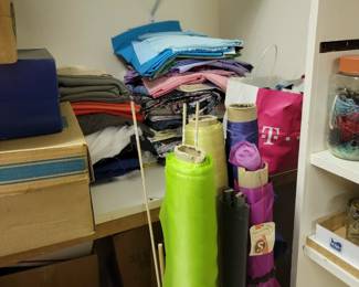 Fabrics and rolls of fabrics 