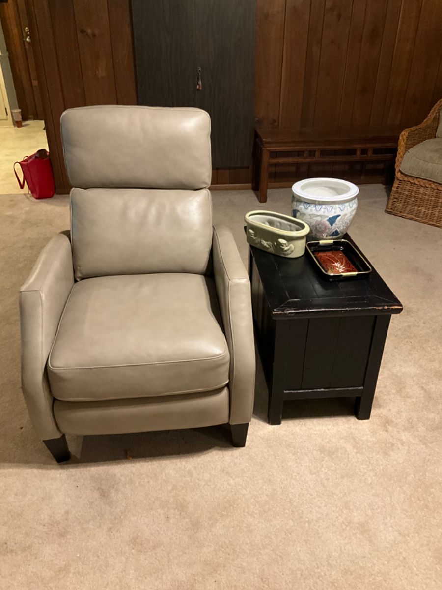 Small recliner & side table