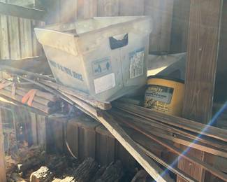 Outside around man cave in back yard 