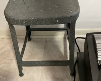 Exercise room - metal stool